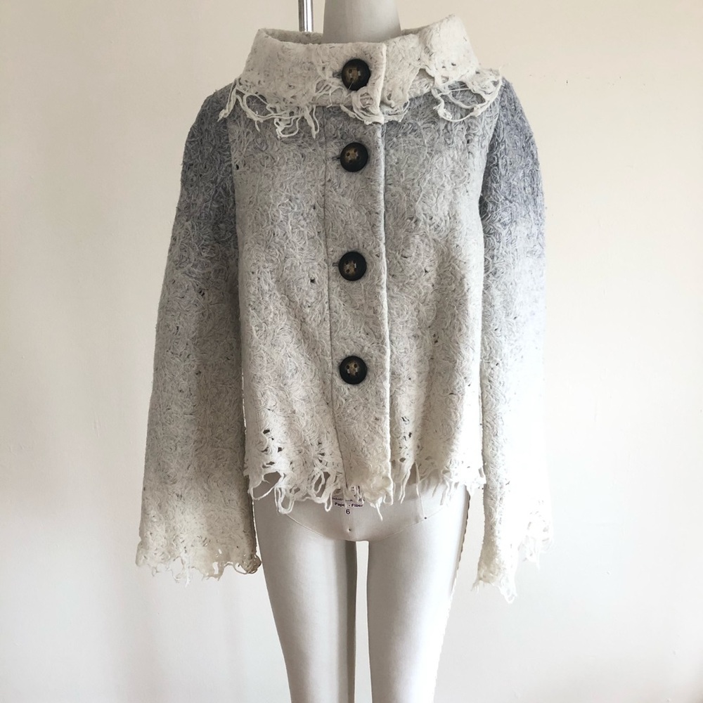 Unique Felted Ombré coat by Casch